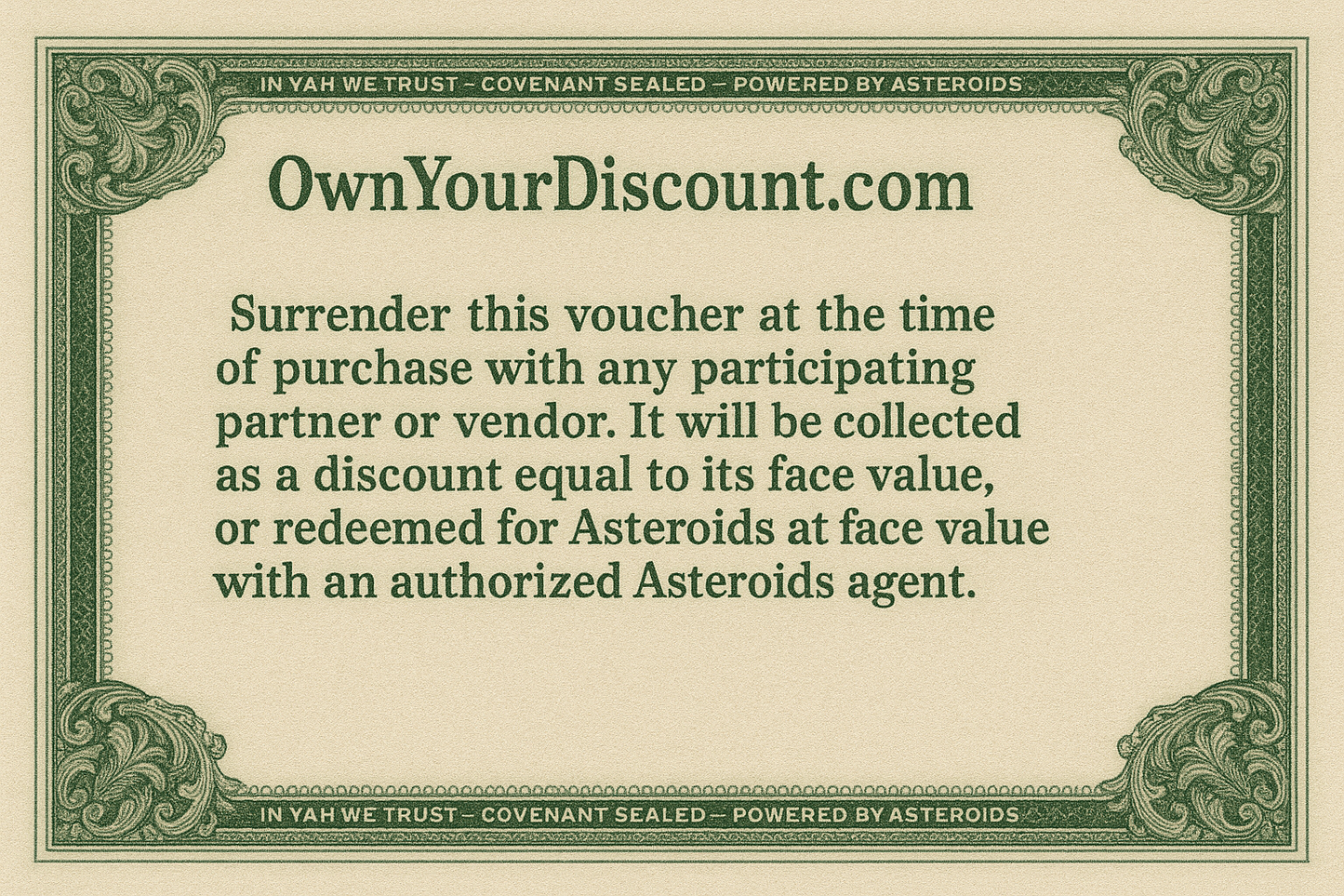 $1000 Asteroids: Discount Credit