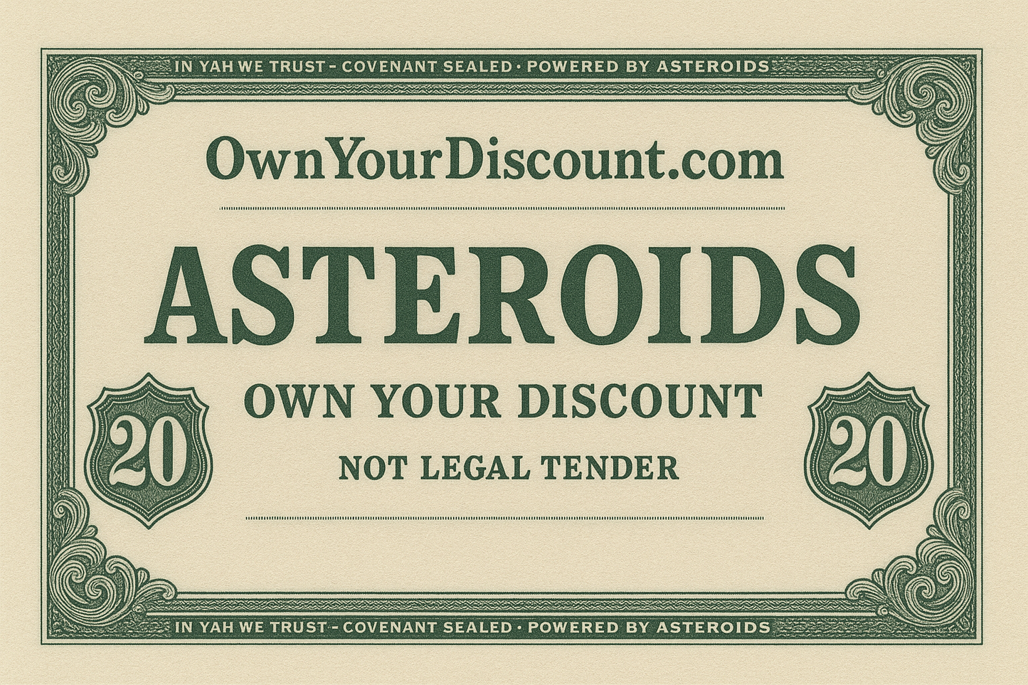$20 Asteroids: Discount Credit